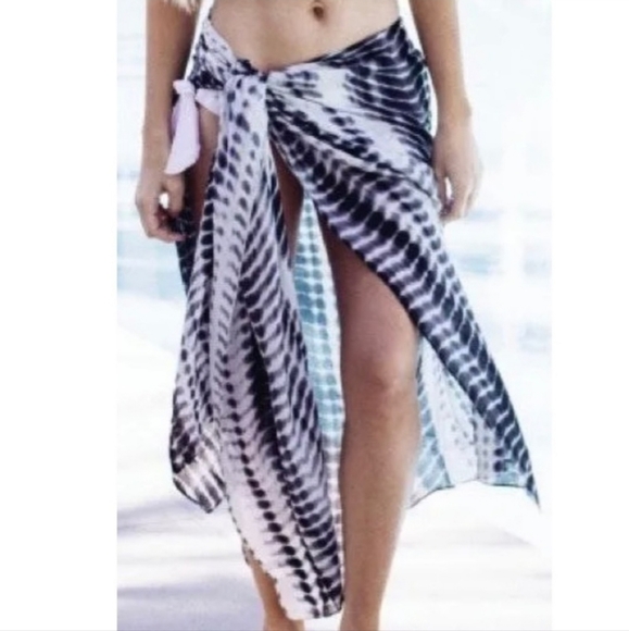Anthropologie Michael Stars Ruana Scarf Sarong Wrap Shawl Tye-Dye - Picture 5 of 10